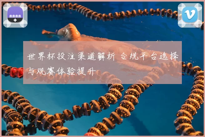 世界杯投注渠道解析 合规平台选择与观赛体验提升